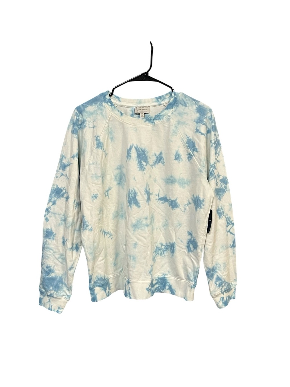 Lucky Brand Tie Dye Sweatshirt Crewneck Blue White NWT Women’s Large Pullover